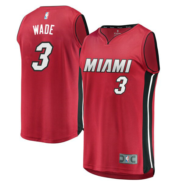 Maillot Miami Heat Homme Dwyane Wade 3 Statement Edition Rouge